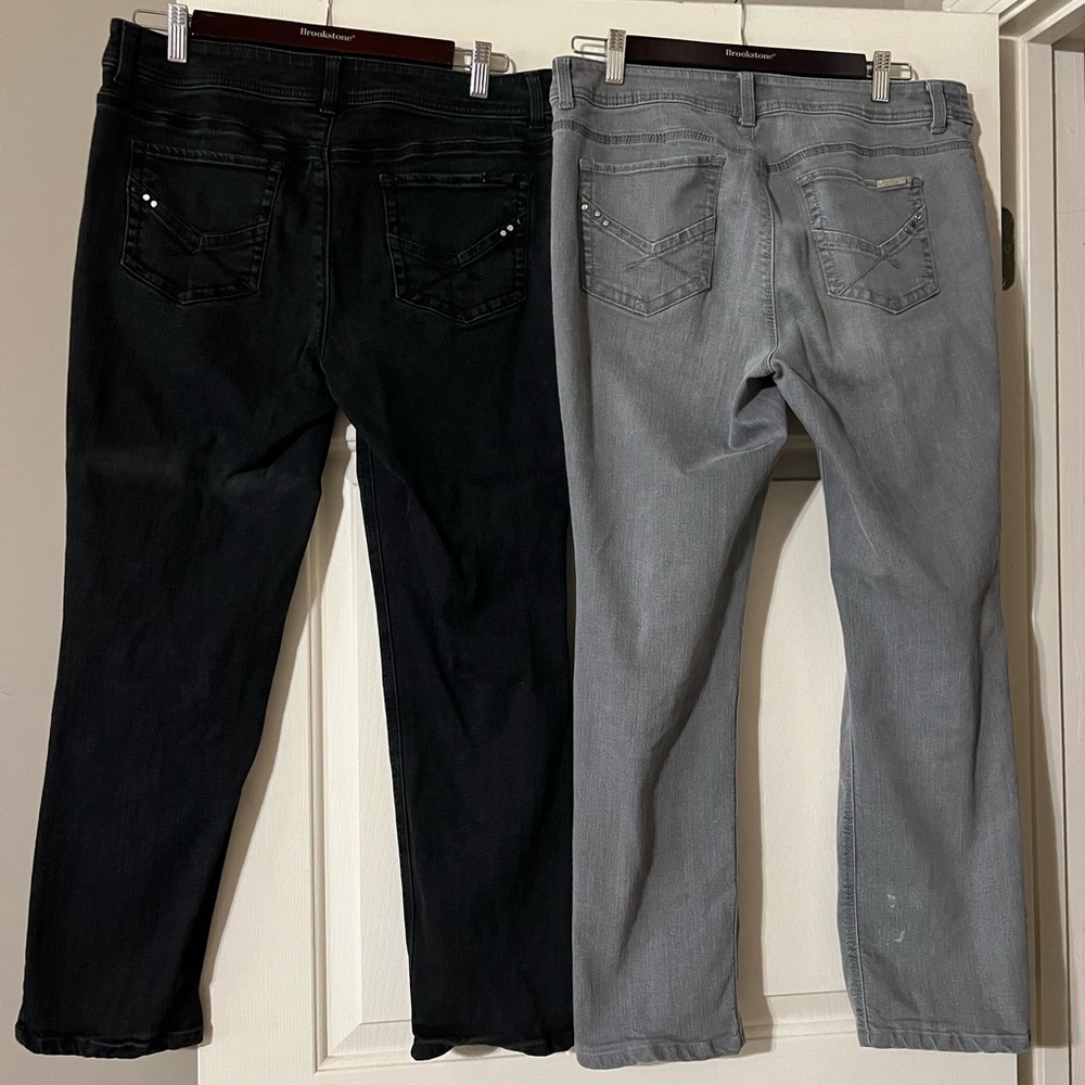 Woman’s So Slimming By Chico’s 2 Pair Of Denim Jeans